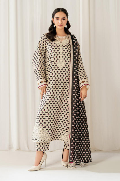 SAPPHIRE -3PC KARANDI  Bana Dori Printed  Shirt With Printed Duppta -SAF 5014