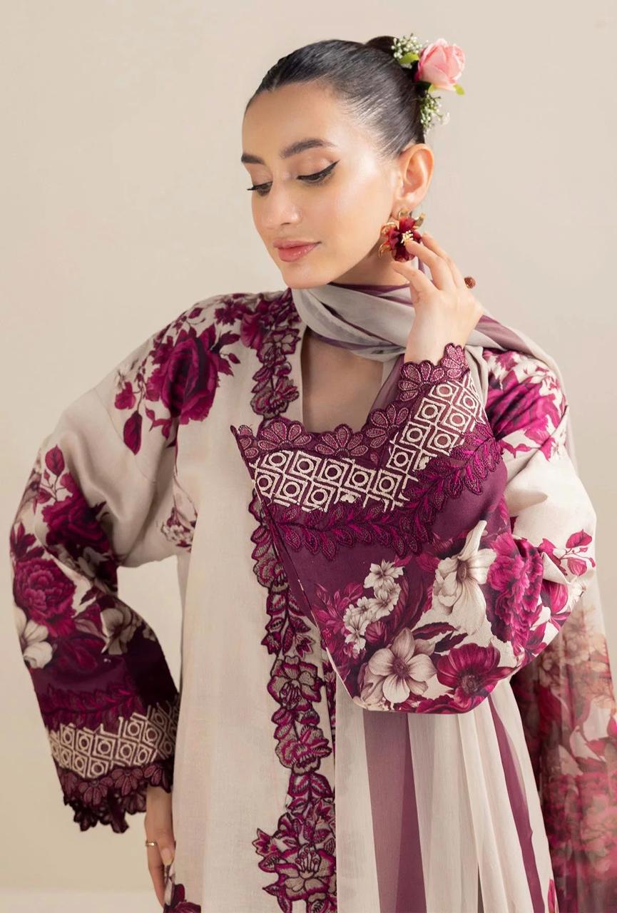 SAPPHIRE -3PC KARANDI  Bana Dori Printed  Shirt With Printed Duppta -SAF 5013