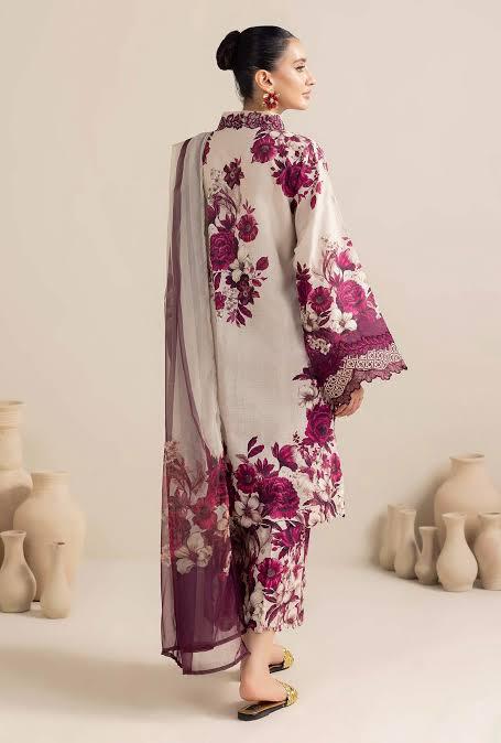 SAPPHIRE -3PC KARANDI  Bana Dori Printed  Shirt With Printed Duppta -SAF 5013