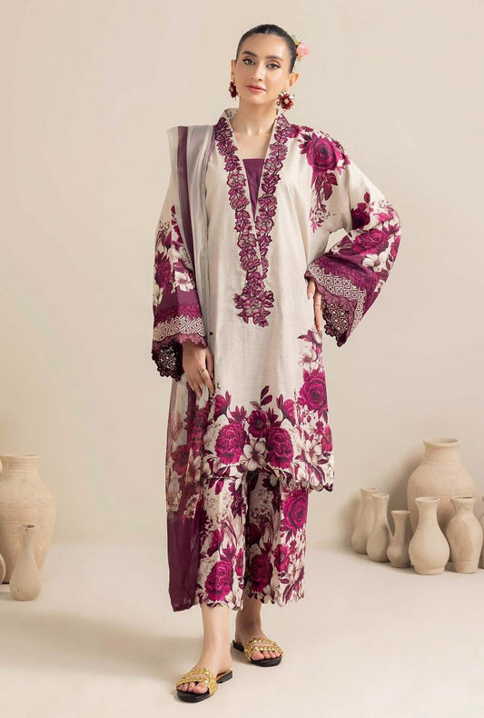 SAPPHIRE -3PC KARANDI  Bana Dori Printed  Shirt With Printed Duppta -SAF 5013