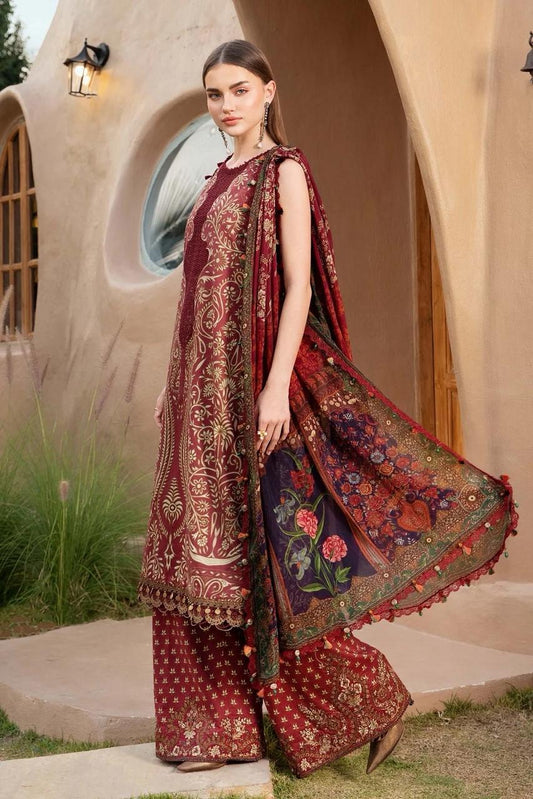 SAPPHIRE -3PC KARANDI  Bana Dori Printed  Shirt With Printed Duppta -SAF 5012