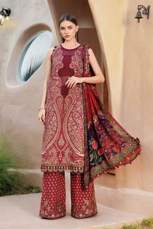 SAPPHIRE -3PC KARANDI  Bana Dori Printed  Shirt With Printed Duppta -SAF 5012