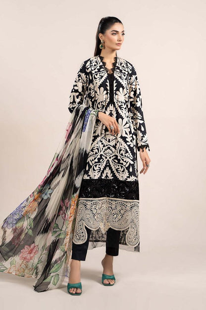 SAPPHIRE -3PC KARANDI  Bana Dori Printed  Shirt With Printed Duppta -SAF 5010