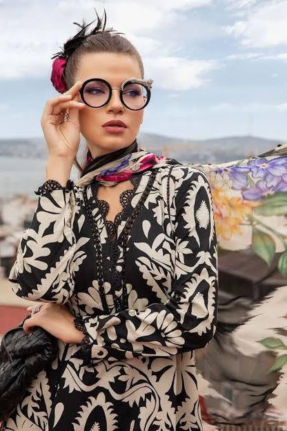 SAPPHIRE -3PC KARANDI  Bana Dori Printed  Shirt With Printed Duppta -SAF 5009