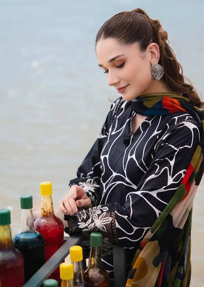 SAPPHIRE -3PC KARANDI  Bana Dori Printed  Shirt With Printed Duppta -SAF 5005