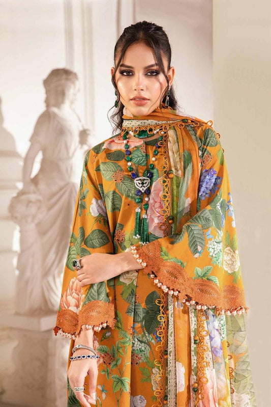 SAPPHIRE -3PC KARANDI  Bana Dori Printed  Shirt With Printed Duppta -SAF 5003