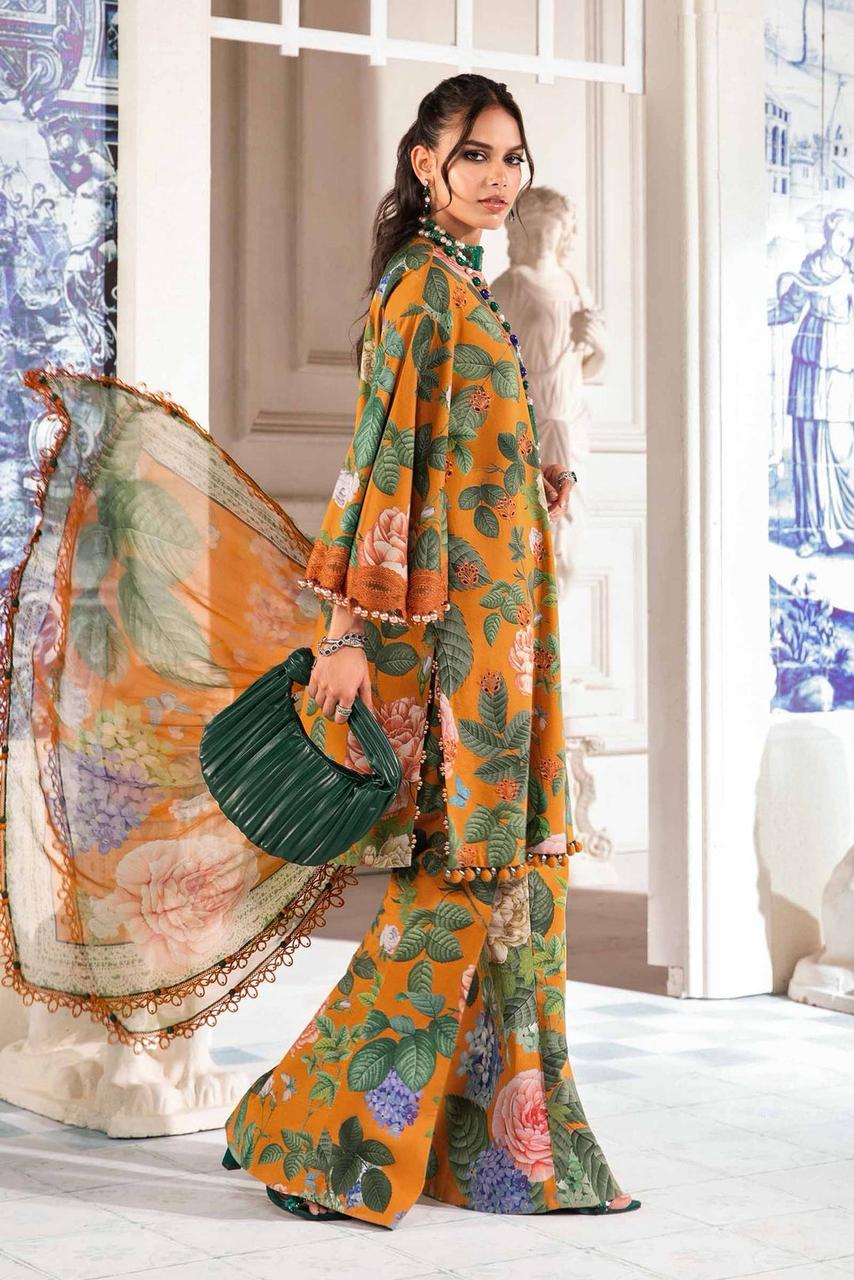 SAPPHIRE -3PC KARANDI  Bana Dori Printed  Shirt With Printed Duppta -SAF 5003