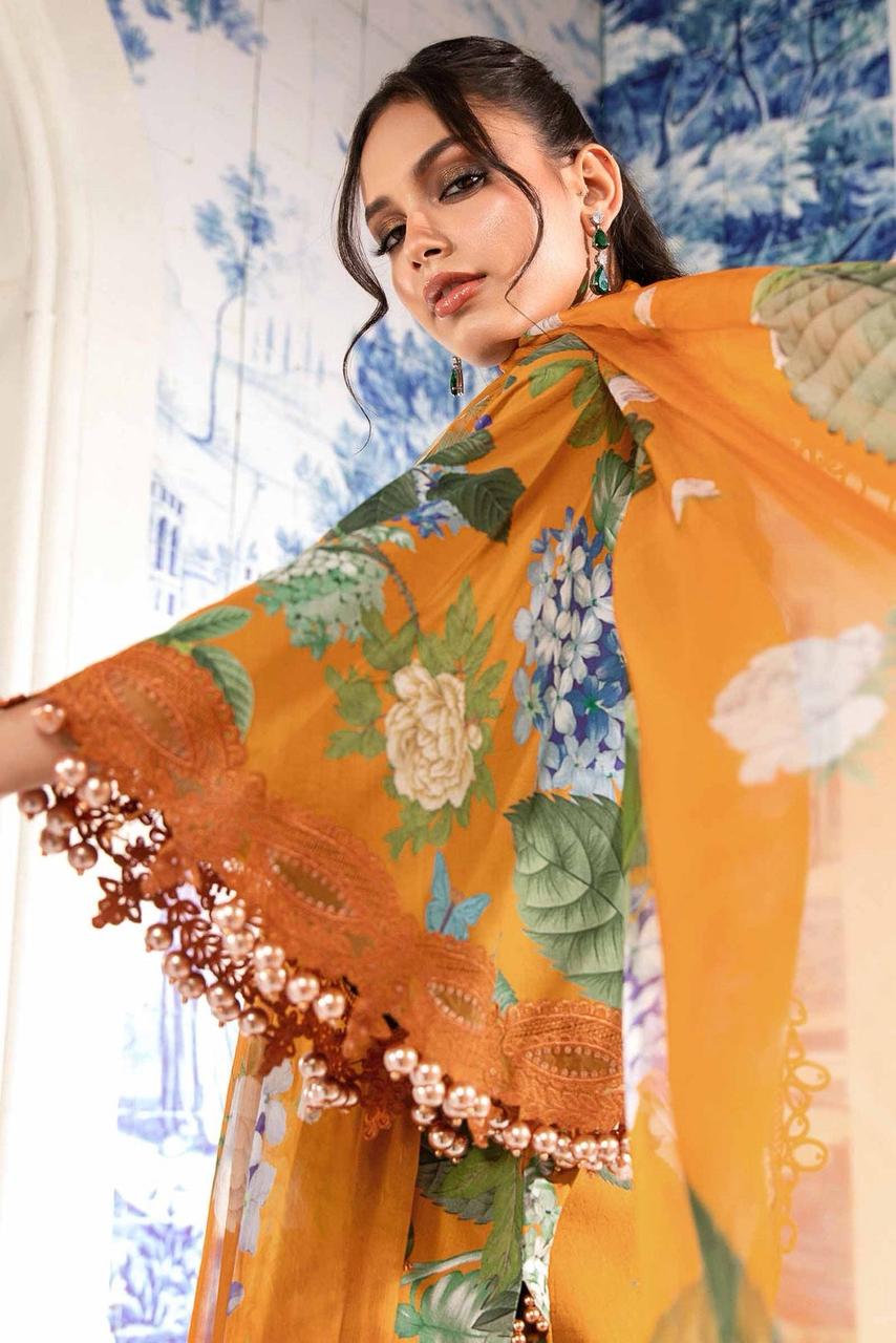 SAPPHIRE -3PC KARANDI  Bana Dori Printed  Shirt With Printed Duppta -SAF 5003