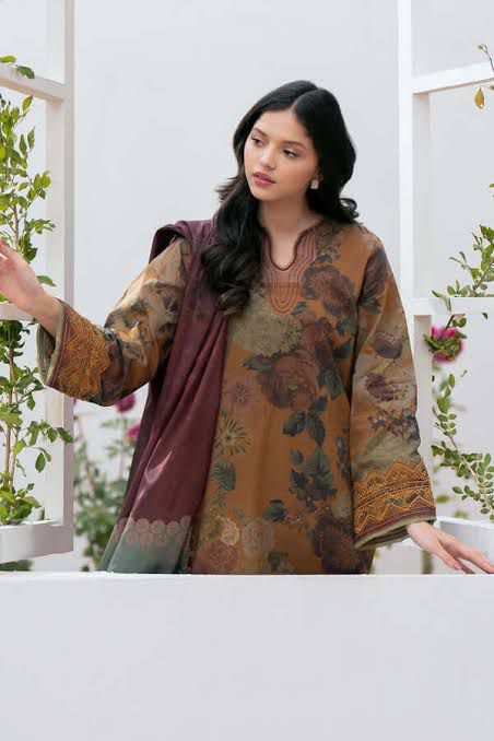 SAPPHIRE -3PC KARANDI  Bana Dori Printed  Shirt With Printed Duppta -SAF 5030