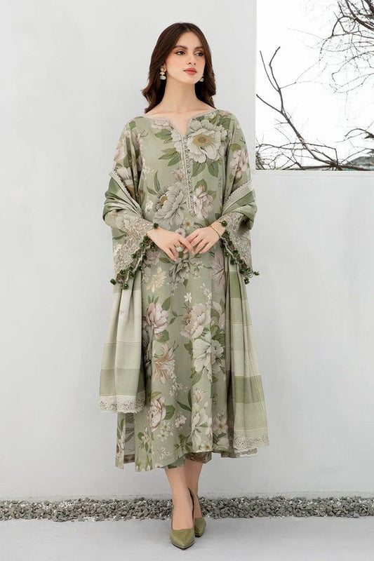 SAPPHIRE -3PC KARANDI  Bana Dori Printed  Shirt With Printed Duppta -SAF 5028