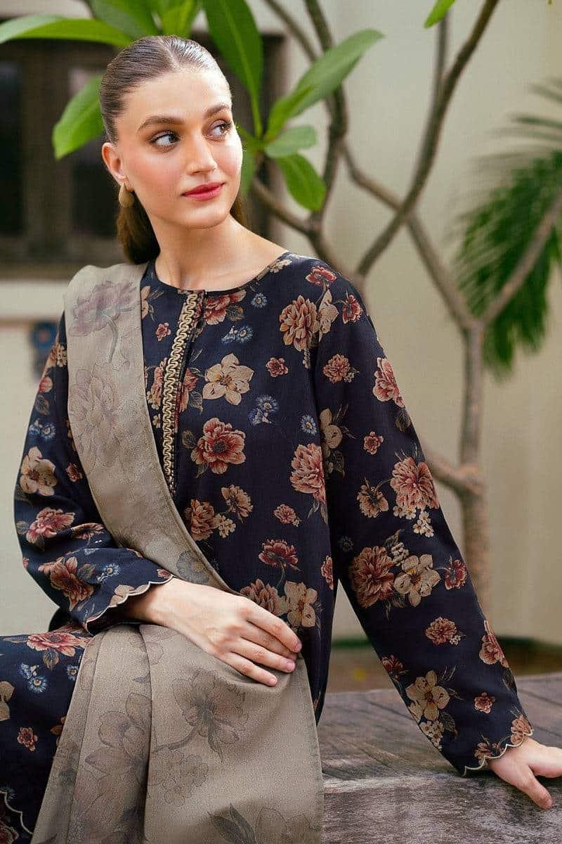 SAPPHIRE -3PC KARANDI  Bana Dori Printed  Shirt With Printed Duppta -SAF 50201
