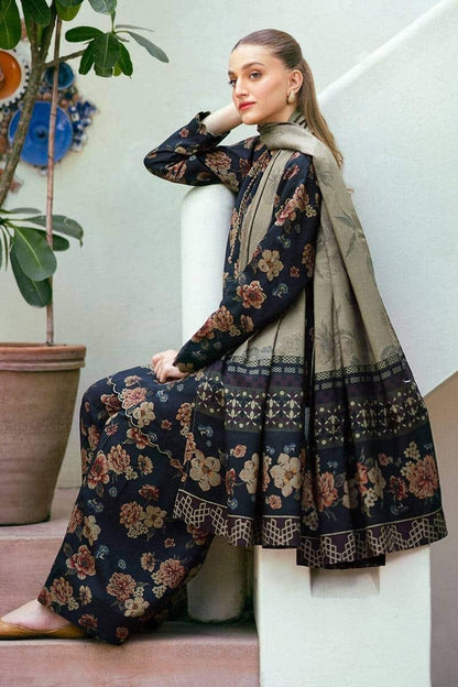 SAPPHIRE -3PC KARANDI  Bana Dori Printed  Shirt With Printed Duppta -SAF 50201