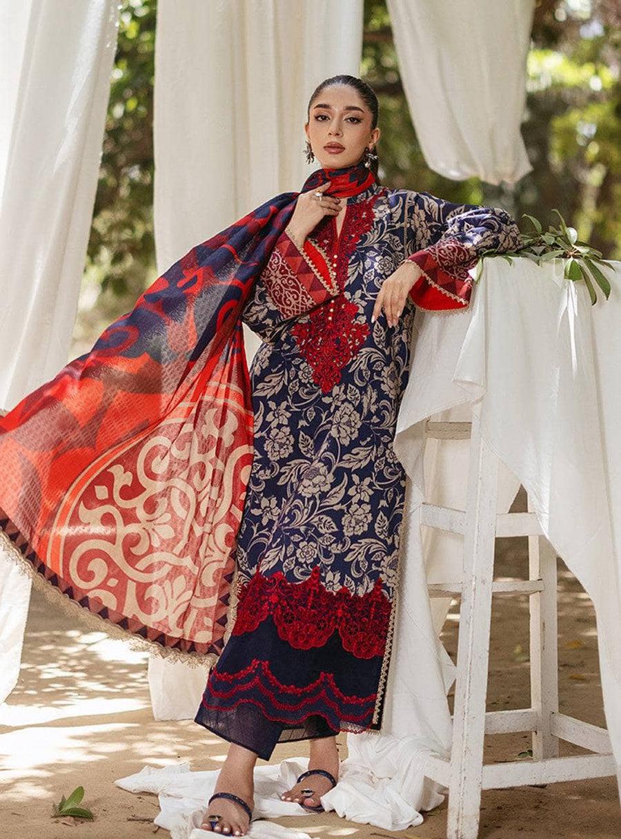 SAPPHIRE -3PC KARANDI  Bana Dori Printed  Shirt With Printed Duppta -SAF 5020