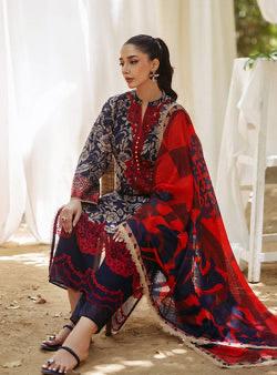 SAPPHIRE -3PC KARANDI  Bana Dori Printed  Shirt With Printed Duppta -SAF 5020