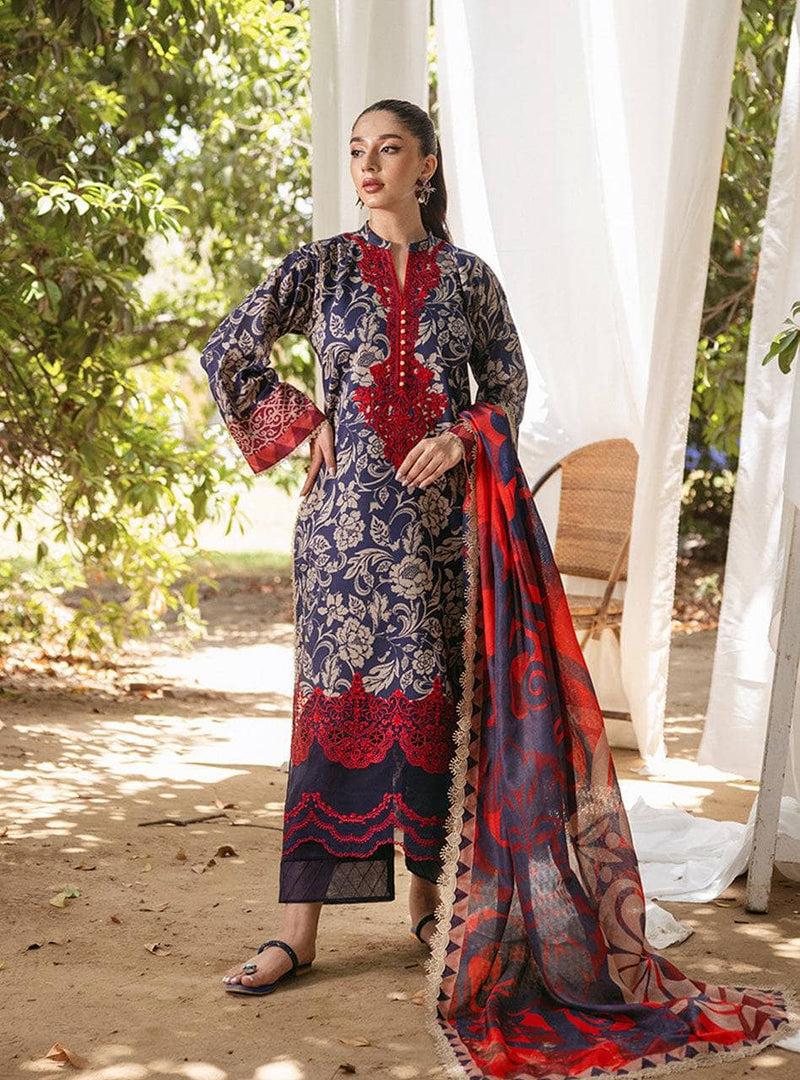 SAPPHIRE -3PC KARANDI  Bana Dori Printed  Shirt With Printed Duppta -SAF 5020