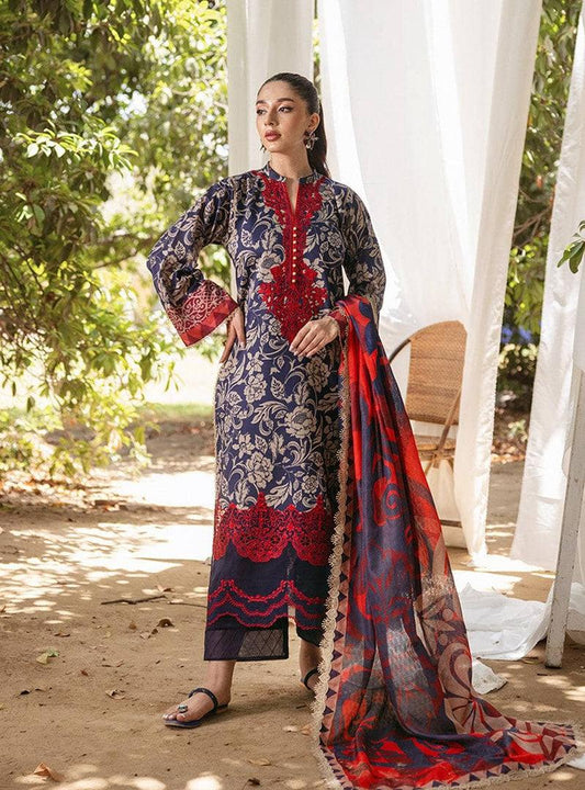 SAPPHIRE -3PC KARANDI  Bana Dori Printed  Shirt With Printed Duppta -SAF 5020