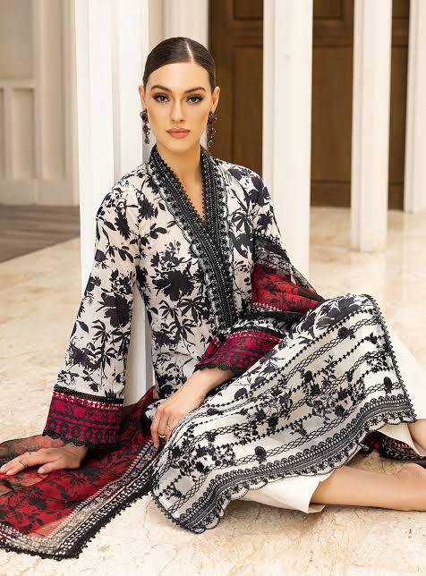 SAPPHIRE -3PC KARANDI  Bana Dori Printed  Shirt With Printed Duppta -SAF 5018