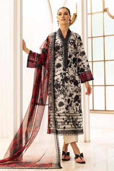 SAPPHIRE -3PC KARANDI  Bana Dori Printed  Shirt With Printed Duppta -SAF 5018