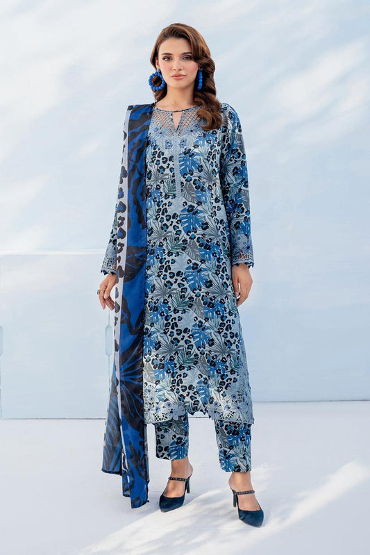 SAPPHIRE -3PC KARANDI  Bana Dori Printed  Shirt With Printed Duppta -SAF 5017