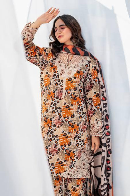 SAPPHIRE -3PC KARANDI  Bana Dori Printed  Shirt With Printed Duppta -SAF 5016