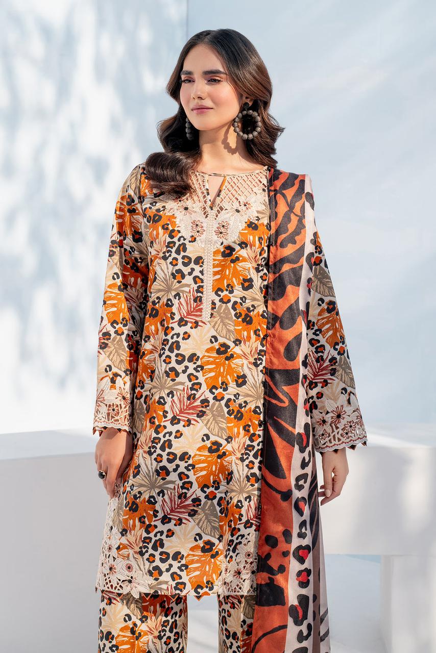 SAPPHIRE -3PC KARANDI  Bana Dori Printed  Shirt With Printed Duppta -SAF 5016
