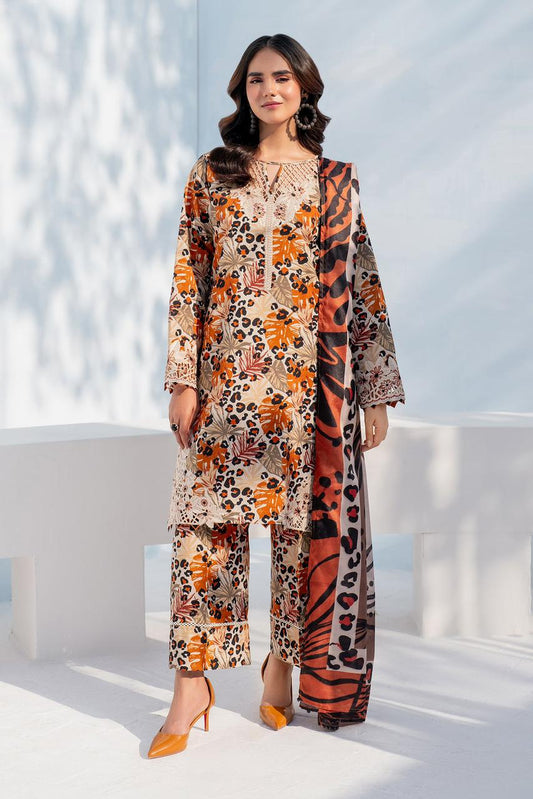 SAPPHIRE -3PC KARANDI  Bana Dori Printed  Shirt With Printed Duppta -SAF 5016