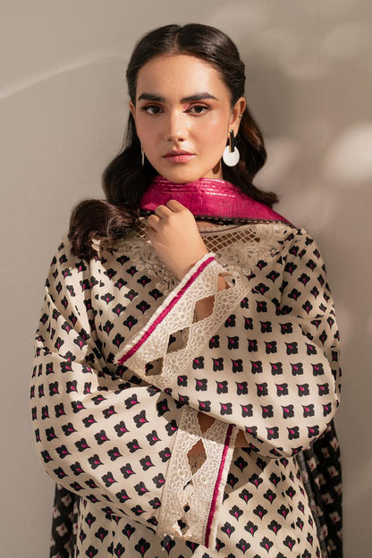 SAPPHIRE -3PC KARANDI  Bana Dori Printed  Shirt With Printed Duppta -SAF 5014