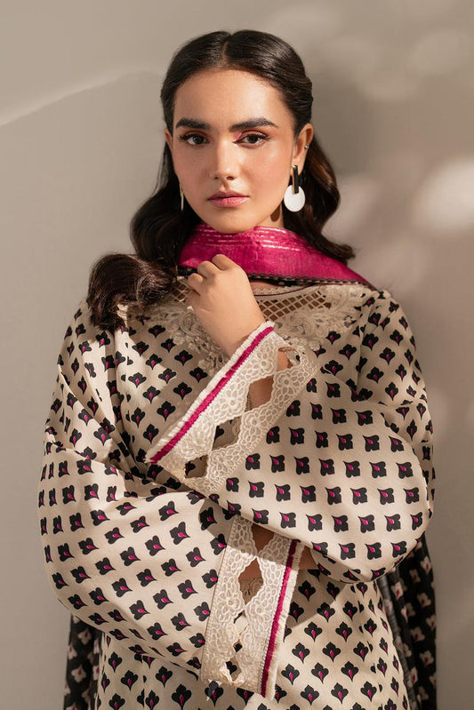 SAPPHIRE -3PC KARANDI  Bana Dori Printed  Shirt With Printed Duppta -SAF 5014