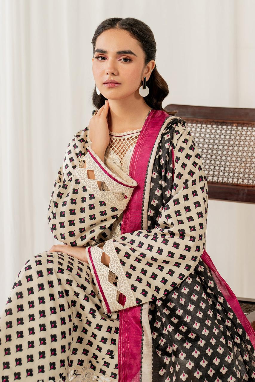 SAPPHIRE -3PC KARANDI  Bana Dori Printed  Shirt With Printed Duppta -SAF 5014