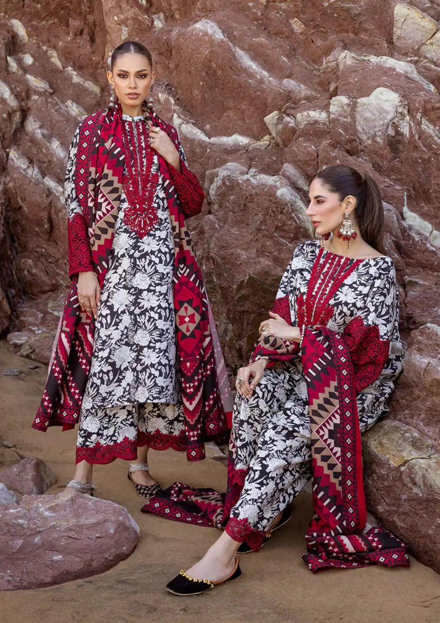 BAROQUE - 3PC Lawn Printed Shirt With Voile Printed Dupatta-440 dw 805