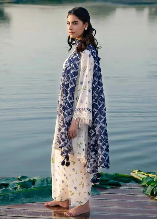 BAROQUE - 3PC Lawn Printed Shirt With Voile Printed Dupatta-440 dw 801