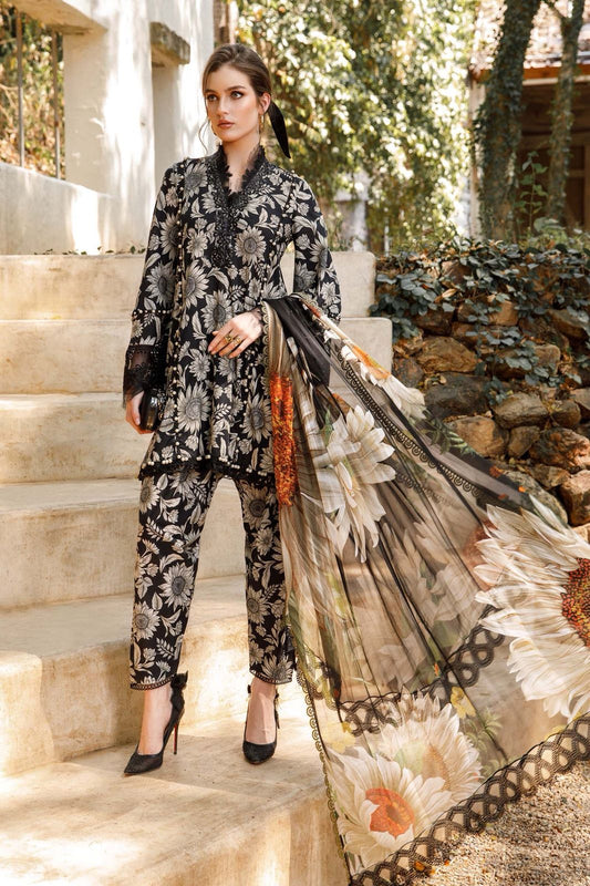 BAROQUE - 3PC Lawn Printed Shirt With Voile Printed Dupatta-440 dw 806