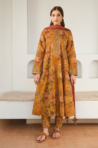 BAROQUE - 3PC Lawn Printed Shirt With Voile Printed Dupatta-440 dw 808
