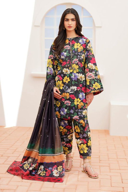BAROQUE - 3PC Lawn Printed Shirt With Voile Printed Dupatta-440 DW 216